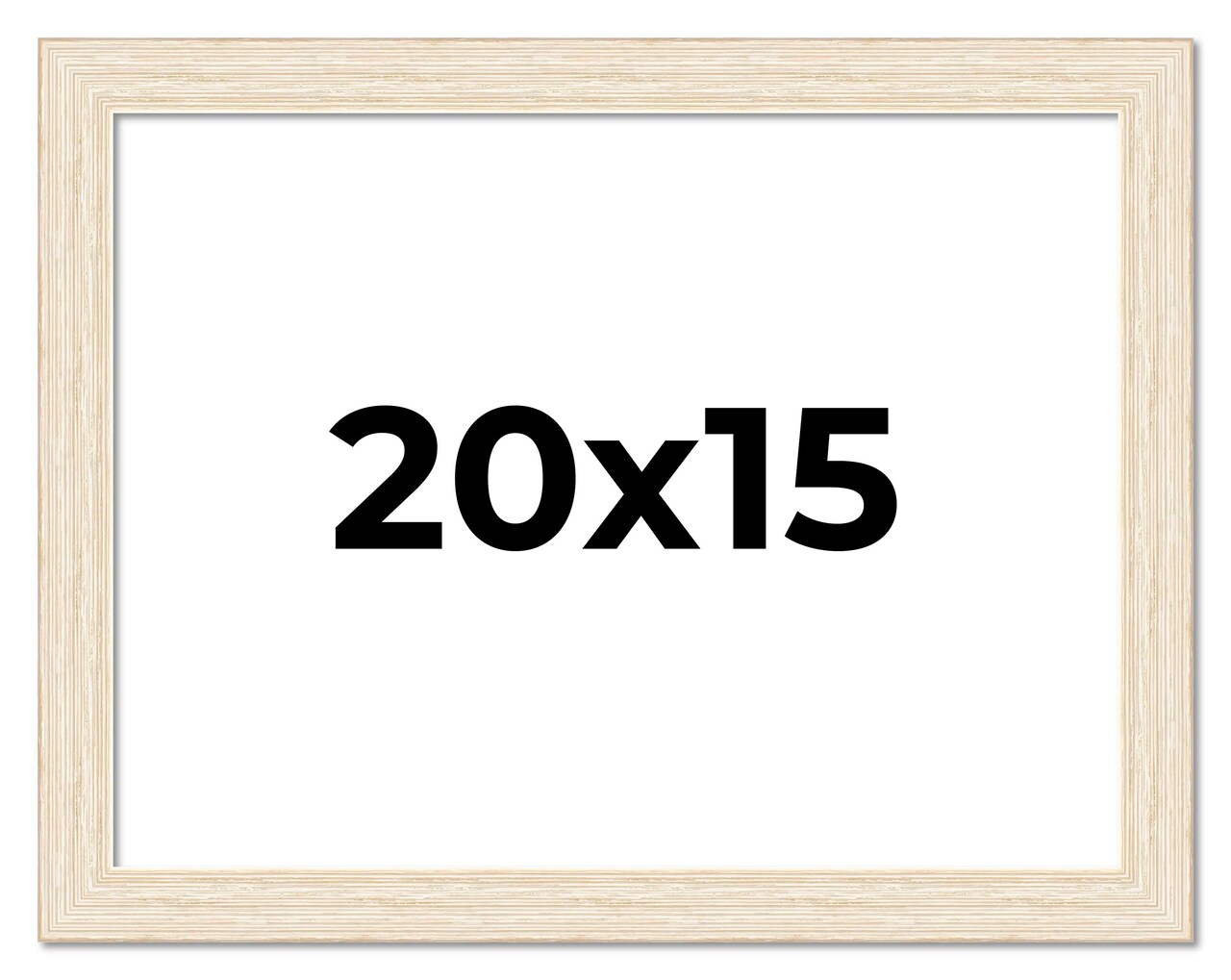 20x15 Wide Barnwood Picture Frame with UV-Resistant Acrylic & Acid Free Backing, Available in 6 Paint Finishes - Grey, Brown, White, and Black